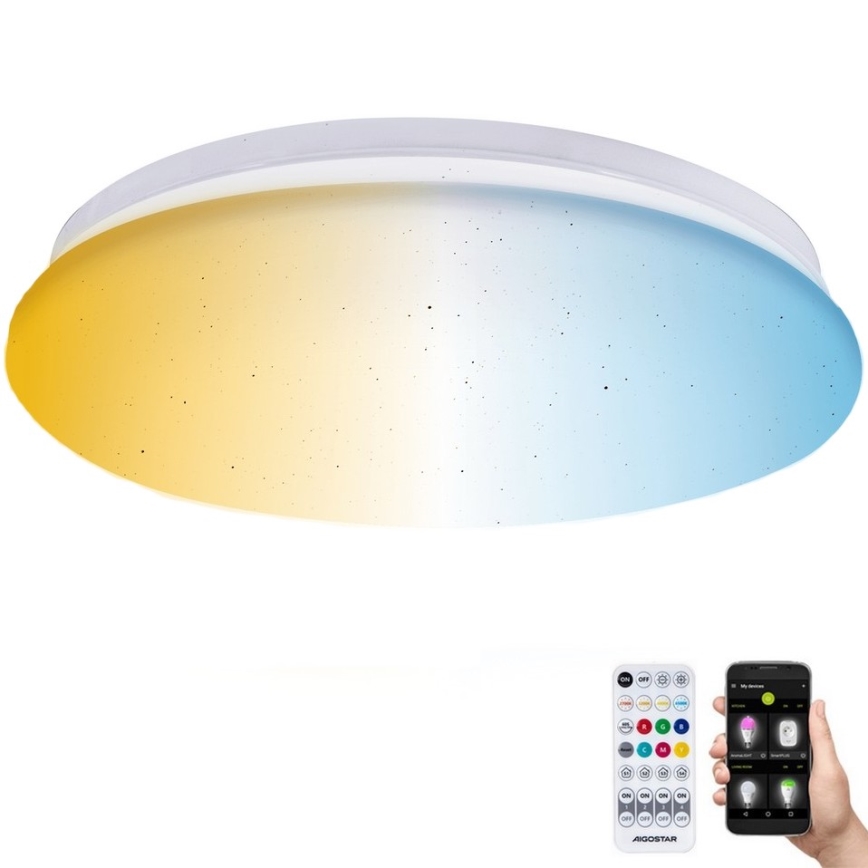 Aigostar - LED Vannas istabas griestu lampa MESH LED/18W/230V 3000-65000K IP44 + tālvadības pults