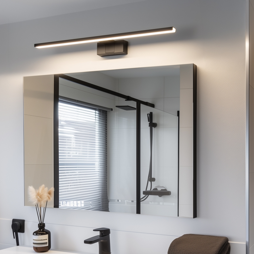 Aigostar - LED Vannas istabas spoguļa apgaismojums LED/12W/230V 4000K 60 cm IP44 melna