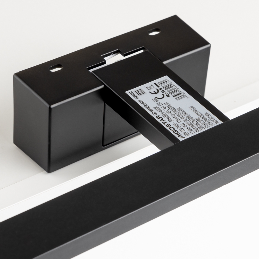 Aigostar - LED Vannas istabas spoguļa apgaismojums LED/12W/230V 4000K 60 cm IP44 melna