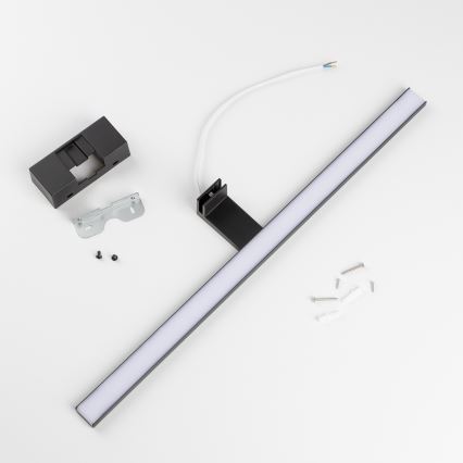 Aigostar - LED Vannas istabas spoguļa apgaismojums LED/12W/230V 4000K 60 cm IP44 melna