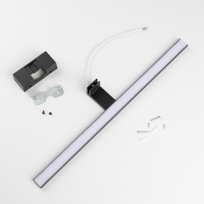 Aigostar - LED Vannas istabas spoguļa apgaismojums LED/12W/230V 4000K 60 cm IP44 melna