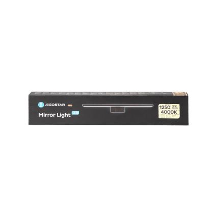 Aigostar - LED Vannas istabas spoguļa apgaismojums LED/12W/230V 4000K 60 cm IP44 melna
