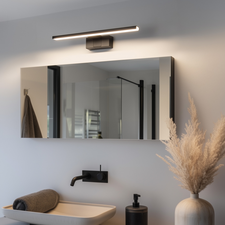 Aigostar - LED Vannas istabas spoguļa apgaismojums LED/8W/230V 4000K 40 cm IP44 melna
