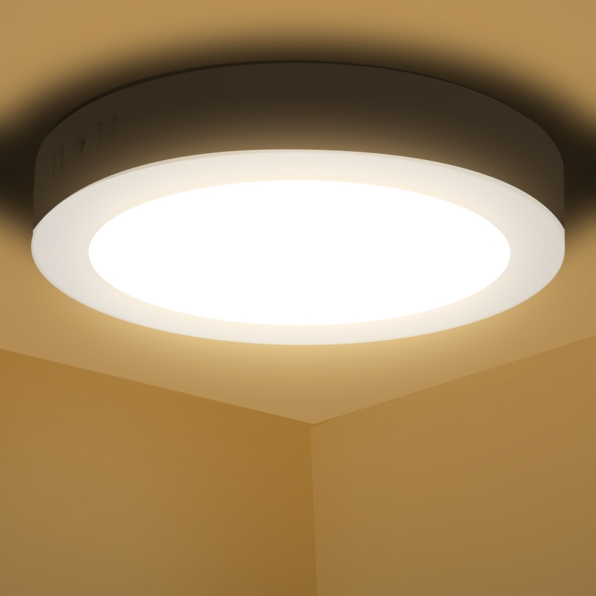 Aigostar - LED Virsapmetuma griestu lampa LED/12W/230V d. 17,4 cm 3000K balta