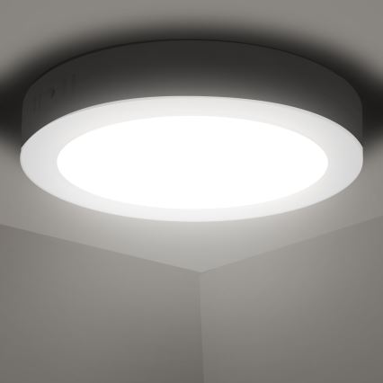 Aigostar - LED Virsapmetuma griestu lampa LED/12W/230V d. 17,4 cm 4000K balta