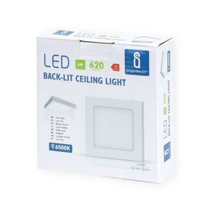 Aigostar - LED Virsapmetuma griestu lampa LED/6W/230V 12,2x12,2 cm 6500K balta