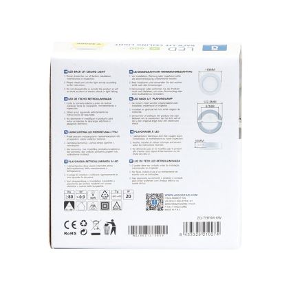 Aigostar - LED Virsapmetuma griestu lampa LED/6W/230V d. 12,3 cm 3000K balta