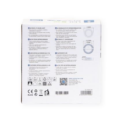 Aigostar - LED Virsapmetuma griestu lampa LED/6W/230V d. 12,3 cm 3000K balta