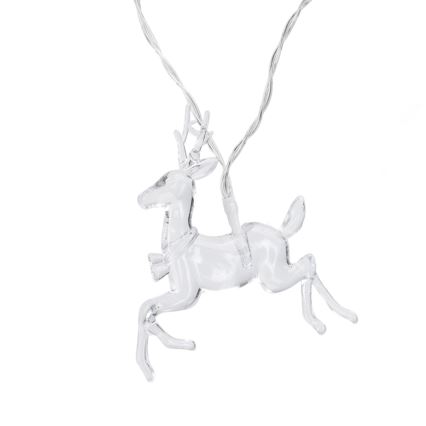 Aigostar - LED  virtene 10xLED/3xAA 1,5m silta balta ar briežiem