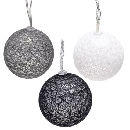 Aigostar - LED virtene 10xLED/3xAA 2m siltā balta