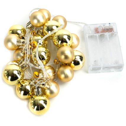 Aigostar - LED virtene 20xLED/3xAA 2 m siltā balta