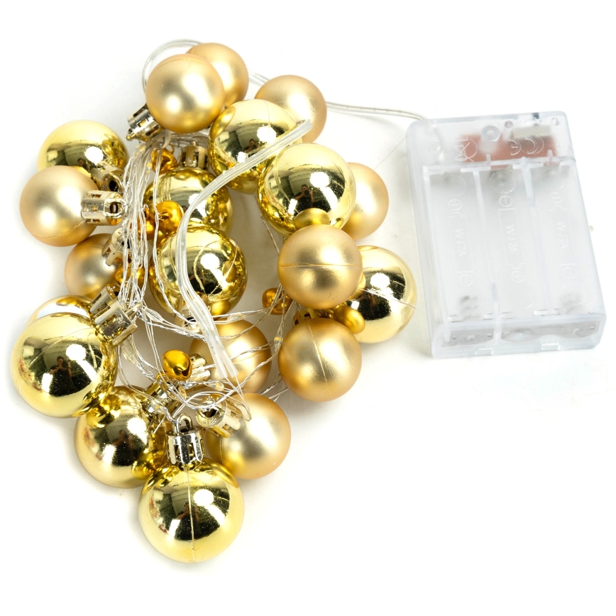 Aigostar - LED virtene 20xLED/3xAA 2 m siltā balta