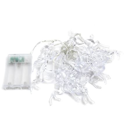 Aigostar - LED  virtene 20xLED/3xAA 3,3m ar ziemeļbriežiem