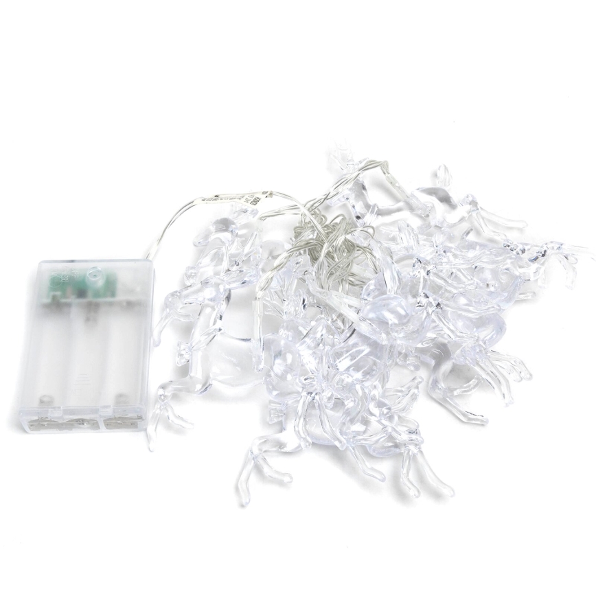 Aigostar - LED  virtene 20xLED/3xAA 3,3m ar ziemeļbriežiem