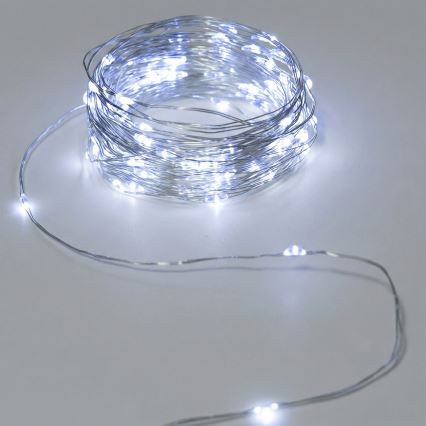 Aigostar - LED āra virtene 50 LED/3xAA IP44 5,3 m auksti balta