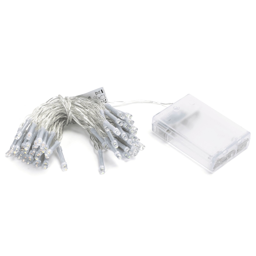Aigostar - LED virtene 50xLED/3xAA 5,3m daudzkrāsaina