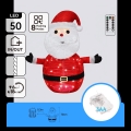 Aigostar - LED Ziemassvētku āra dekorācija 50xLED/3xAA 0,7m IP44 auksta Santa Claus