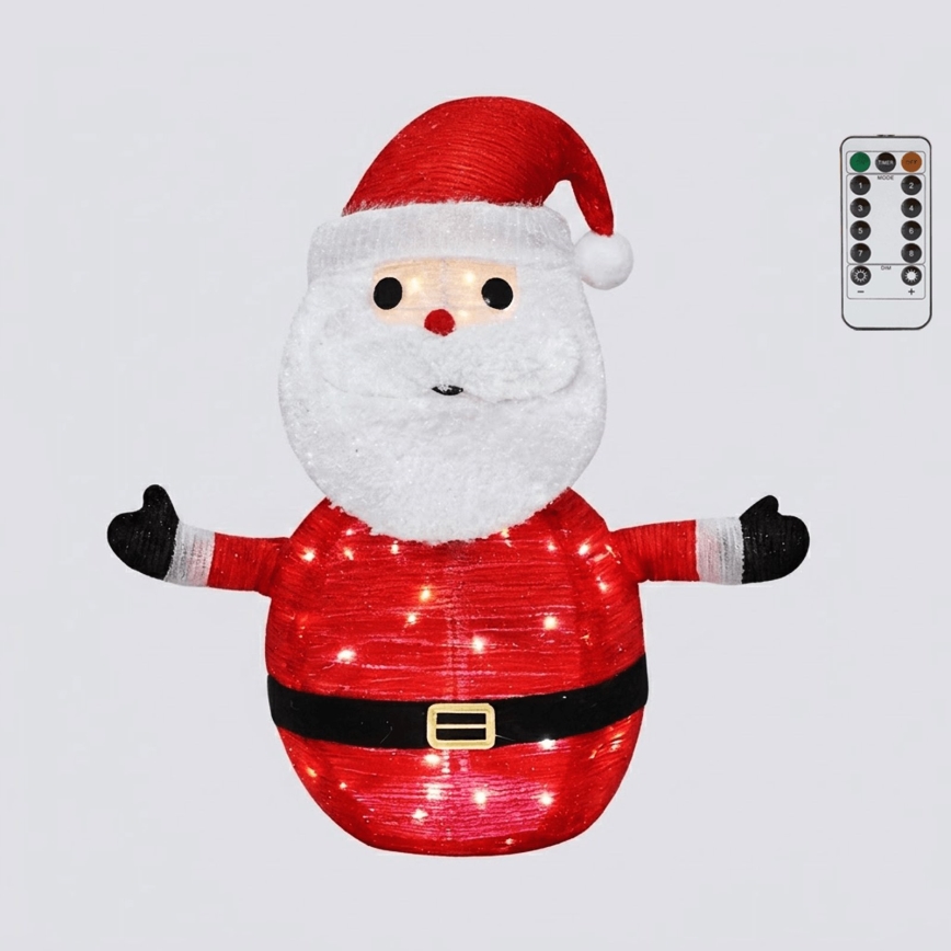 Aigostar - LED Ziemassvētku āra dekorācija 50xLED/3xAA 0,7m IP44 auksta Santa Claus