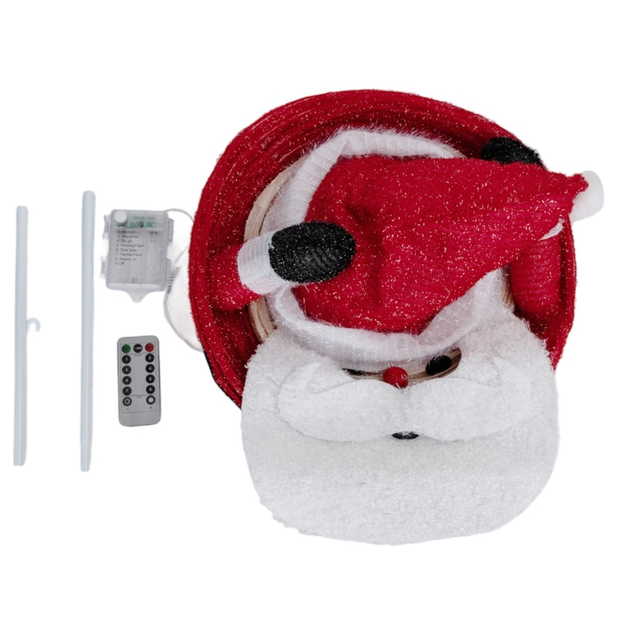 Aigostar - LED Ziemassvētku āra dekorācija 50xLED/3xAA 0,7m IP44 auksta Santa Claus