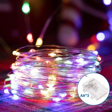 Aigostar - LED Ziemassvētku āra virtene 100xLED/8 funkcijas 10,3m IP44 daudzkrāsaina