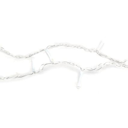 Aigostar-LED Ziemassvētku āra virtene 100xLED/8 funkcijas 3xAA 8x0,6m IP44 silti balta