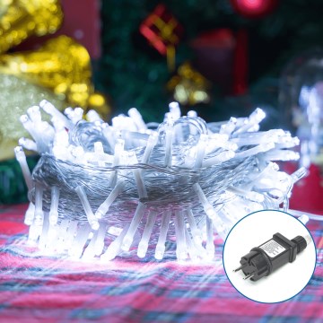 Aigostar - LED Ziemassvētku āra virtene 150xLED/8 funkcijas 18m IP44 vēsi balts