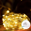 Aigostar -LED Ziemassvētku āra virtene 150xLED/8 funkcijas 3xAA 15,3m IP44 silti balta