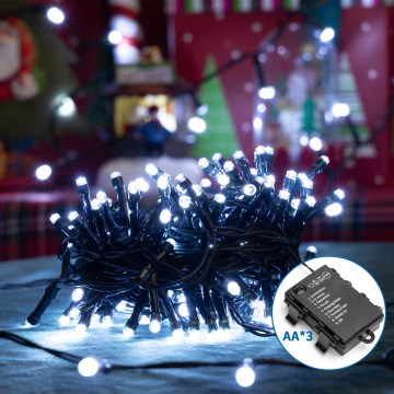 Aigostar - LED Ziemassvētku āra virtene 200xLED/8 funkcijas 10,3m IP44 vēsi balts