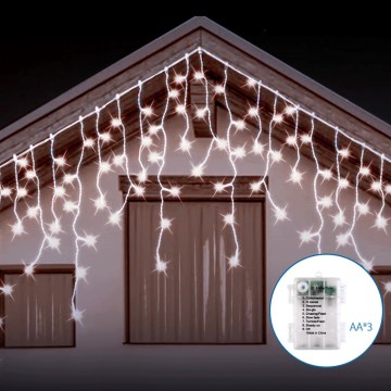 Aigostar - LED Ziemassvētku āra virtene 200xLED/8 funkcijas 13x0,6m IP44 vēsi balts