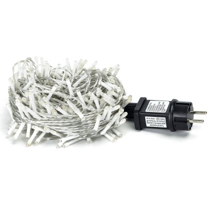 Aigostar - LED Ziemassvētku āra virtene 200xLED/8 funkcijas 23m IP44 silti balta