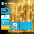 Aigostar - LED Ziemassvētku āra virtene 200xLED/8 funkcijas 5x2m IP44 silti balta