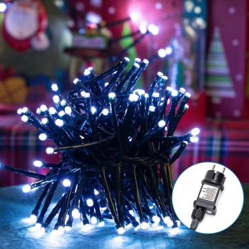 Aigostar - LED Ziemassvētku āra virtene 200xLED/8 funkcijas 8m IP44 vēsi balts