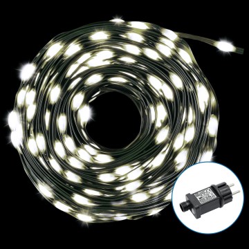 Aigostar - LED Ziemassvētku āra virtene 300xLED/8 funkcijas 33m IP44 vēsi balts