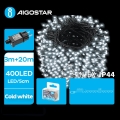 Aigostar - LED Ziemassvētku āra virtene 400xLED/8 funkcijas 23m IP44 vēsi balts
