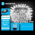 Aigostar - LED Ziemassvētku āra virtene 50xLED/8 funkcijas 8m IP44 vēsi balts