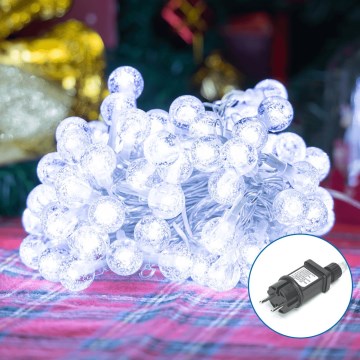 Aigostar - LED Ziemassvētku āra virtene 50xLED/8 funkcijas 8m IP44 vēsi balts