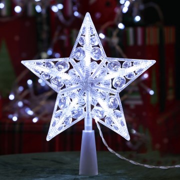 Aigostar - LED Ziemassvētku dekorācija 10xLED/3xAA auksti balta zvaigzne