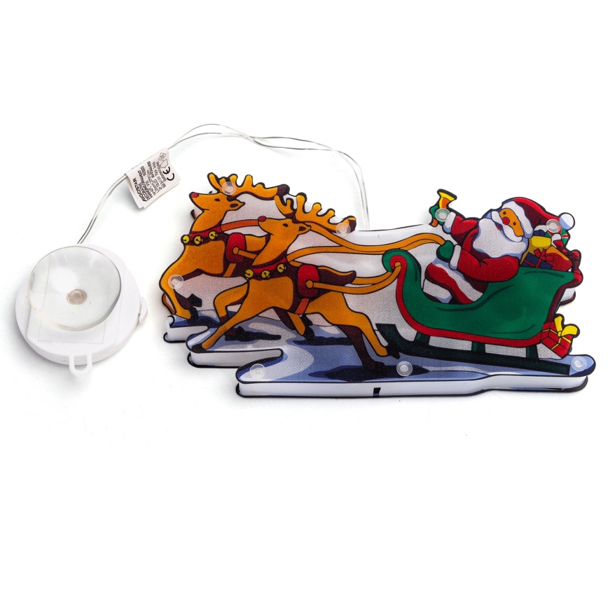 Aigostar - LED Ziemassvētku dekors LED/3xAAA Santa ar ziemeļbriežiem 13,4 cm