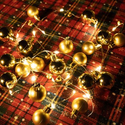 Aigostar - LED Ziemassvētku virtene 20xLED/3xAA 2 m silti balta