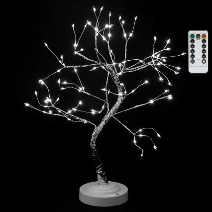 Aigostar - LED Ziemassvētku rotājums, 108xLED/3xAA/8 režīmi, 45 cm, auksti balta