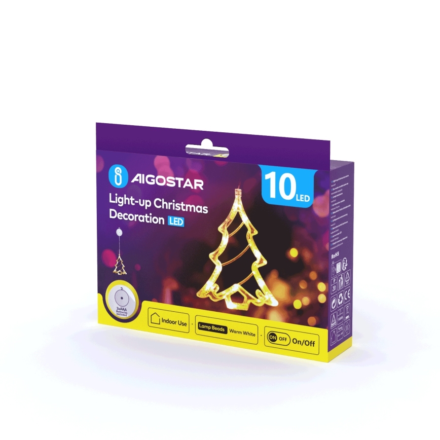 Aigostar - LED Ziemassvētku rotājums LED/3xAAA koks 20cm