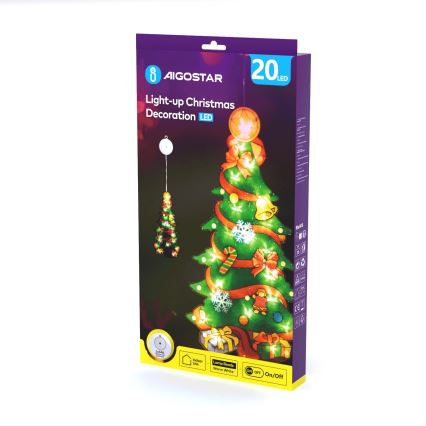 Aigostar - LED Ziemassvētku rotājums LED/3xAAA koks 45cm