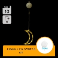 Aigostar - LED Ziemassvētku rotājums LED/3xAAA mēness 18,5cm