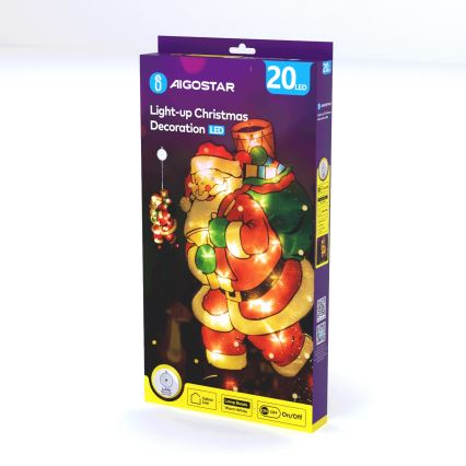 Aigostar - LED Ziemassvētku rotājums LED/3xAAA Santa 45cm