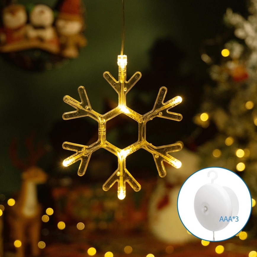 Aigostar - LED Ziemassvētku rotājums LED/3xAAA silti balta sniegpārsliņa 19cm