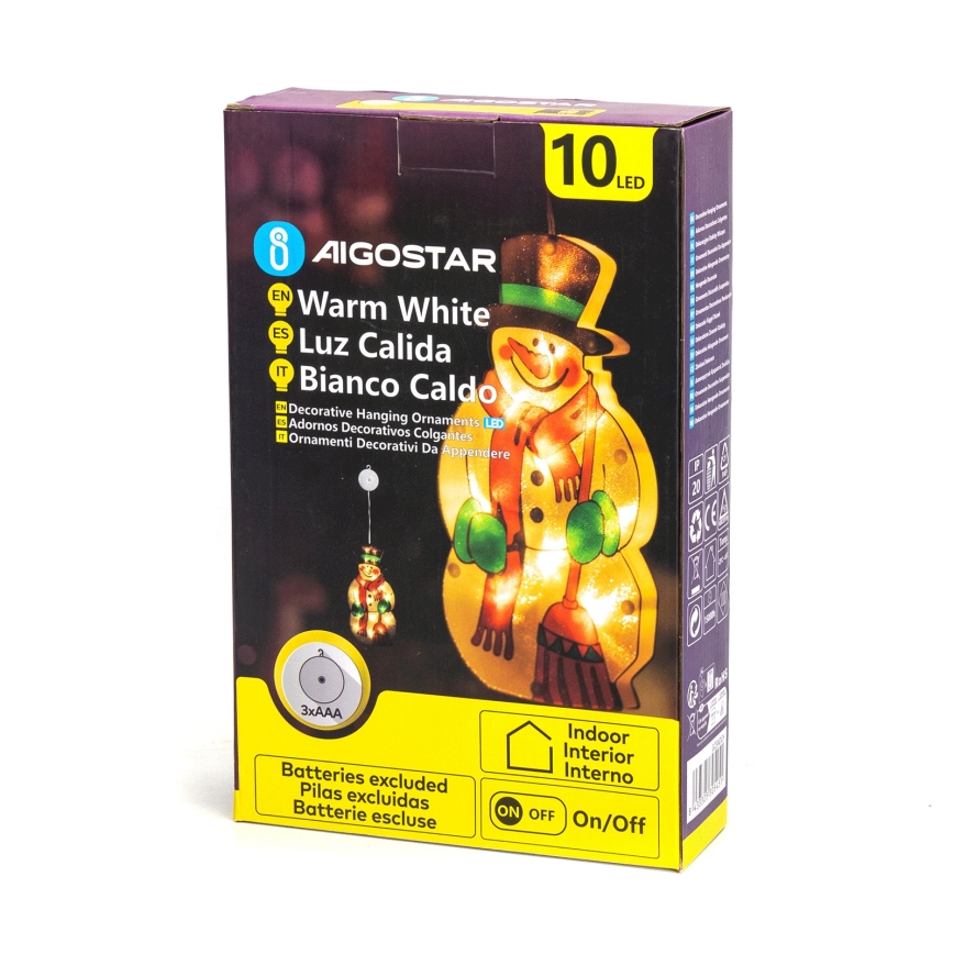 Aigostar - LED Ziemassvētku rotājums LED/3xAAA sniegavīrs 25cm