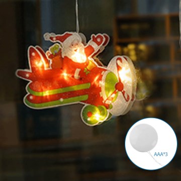 Aigostar - LED Ziemassvētku rotājums LED/3xAAA Ziemassvētku lidmašīna 17cm