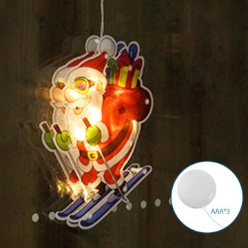 Aigostar - LED Ziemassvētku rotājums LED/3xAAA Ziemassvētku vecītis ar slēpēm 23cm