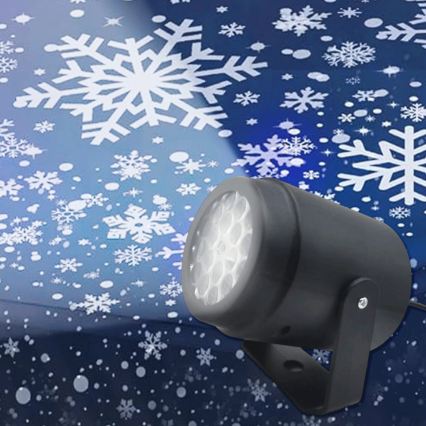Aigostar - LED Ziemassvētku sniegpārslu projektors LED/5W/230V auksti balta