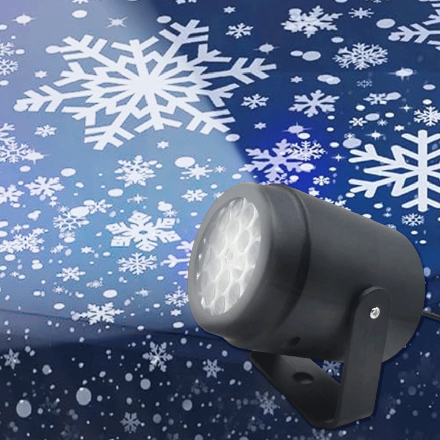Aigostar - LED Ziemassvētku sniegpārslu projektors LED/5W/230V auksti balta